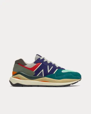 5740 Light Cliff Grey with Velocity Red Low Top Sneakers