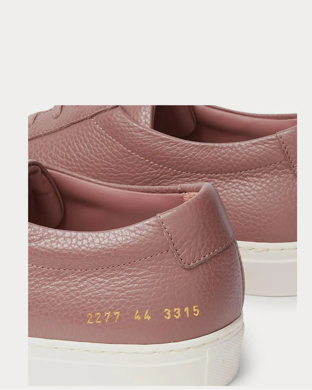 Achilles Pebble-Grain Leather  Burgundy low top sneakers