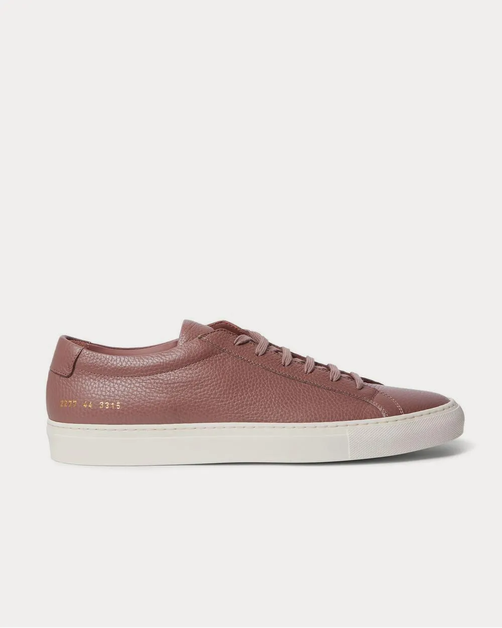 Achilles Pebble-Grain Leather  Burgundy low top sneakers