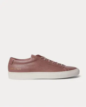 Achilles Pebble-Grain Leather  Burgundy low top sneakers