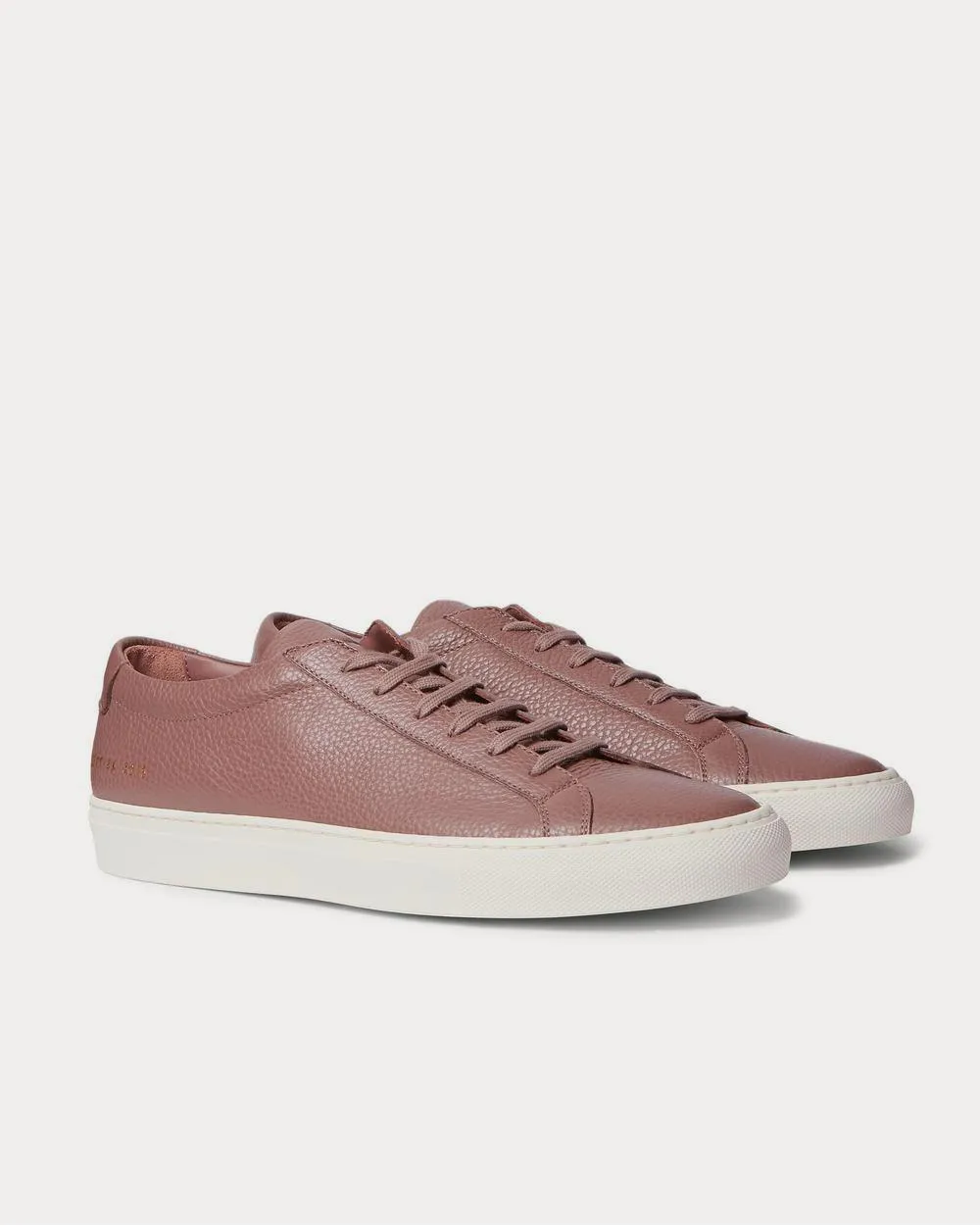Achilles Pebble-Grain Leather  Burgundy low top sneakers