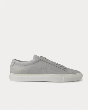 Achilles Pebble-Grain Leather  Gray low top sneakers