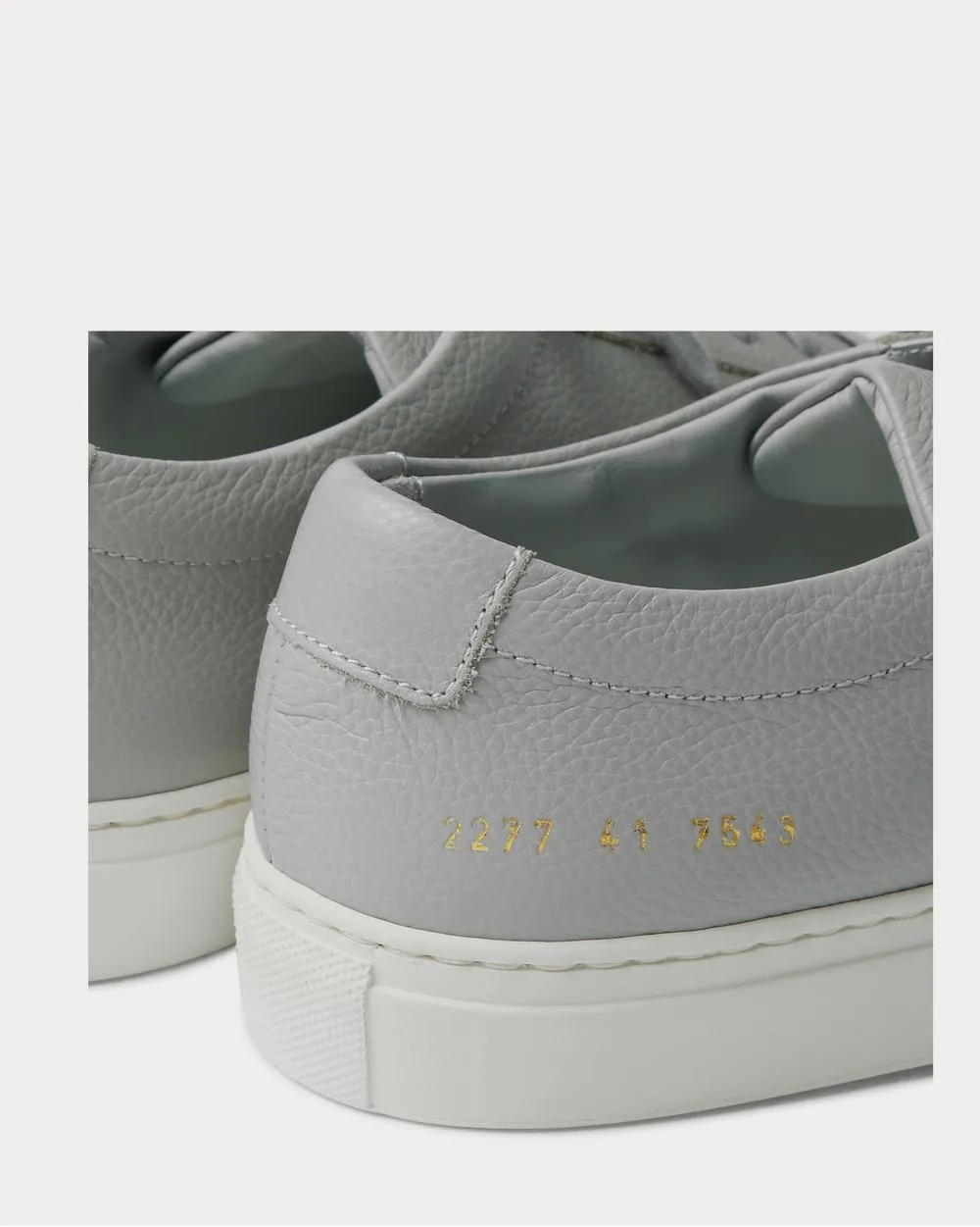 Achilles Pebble-Grain Leather  Gray low top sneakers