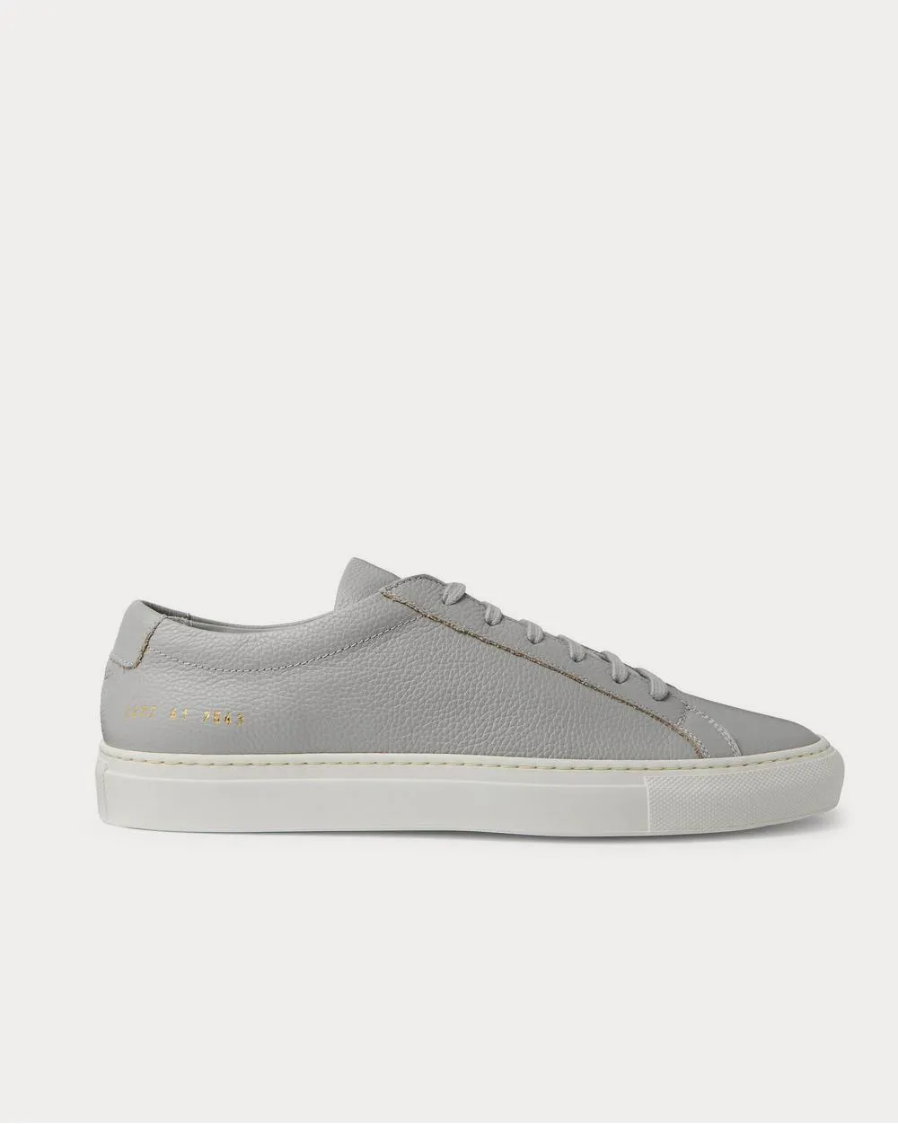 Achilles Pebble-Grain Leather  Gray low top sneakers