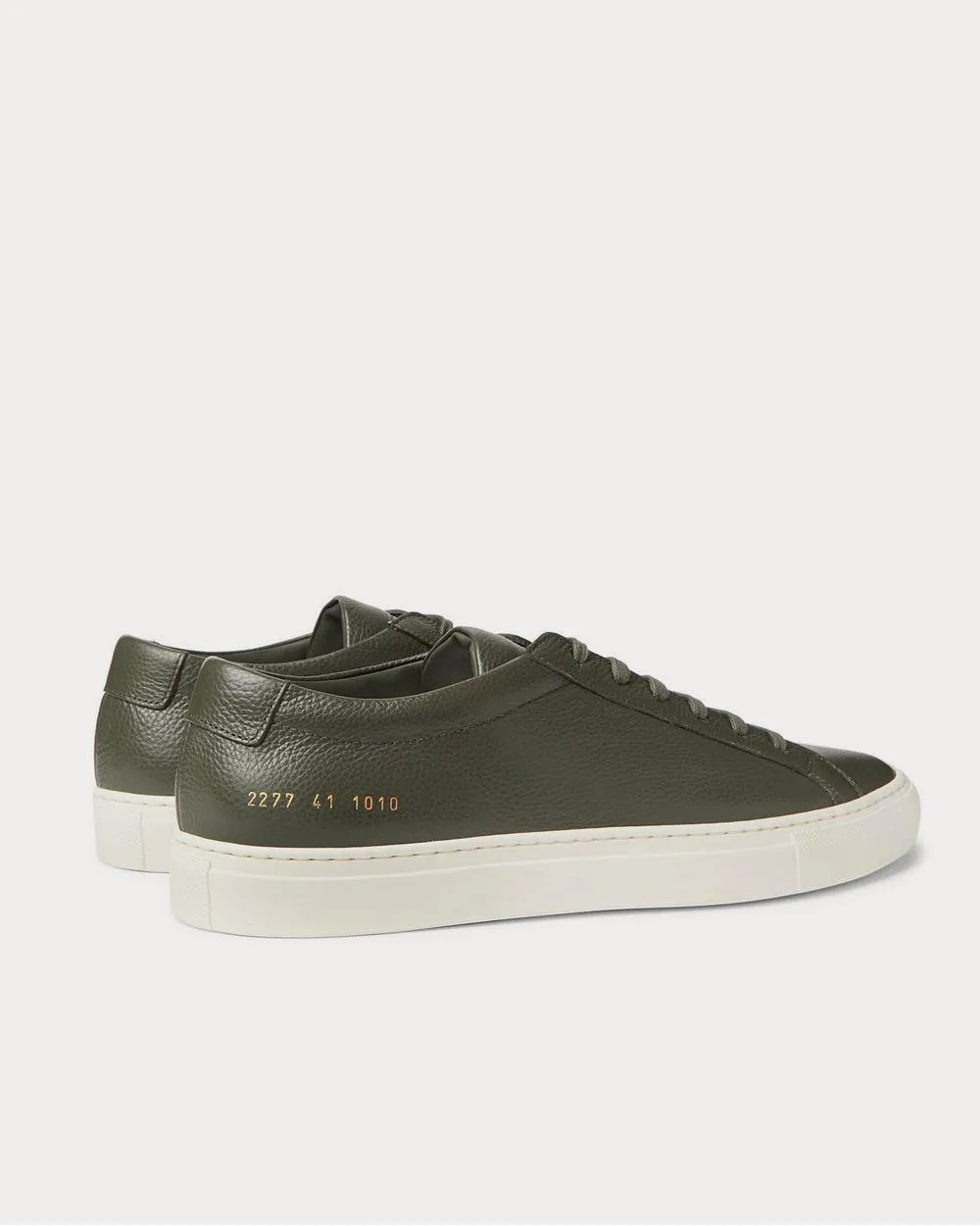 Achilles Pebble-Grain Leather  Green low top sneakers