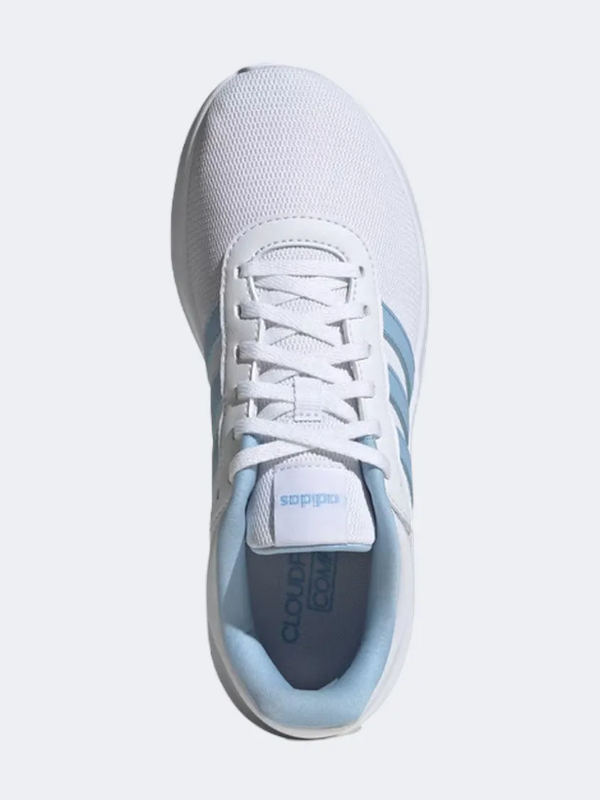 Adidas Lite Racer 4 Women Sportswear Shoes White/Glow Blue
