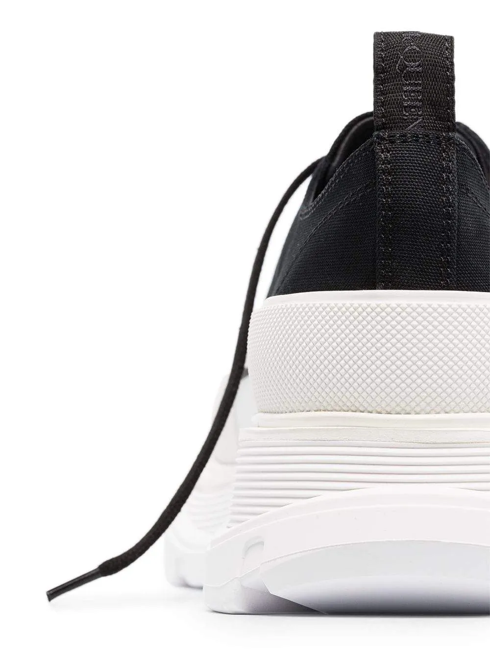 ALEXANDER MCQUEEN Tread Slick Lace-up Sneakers Black/White