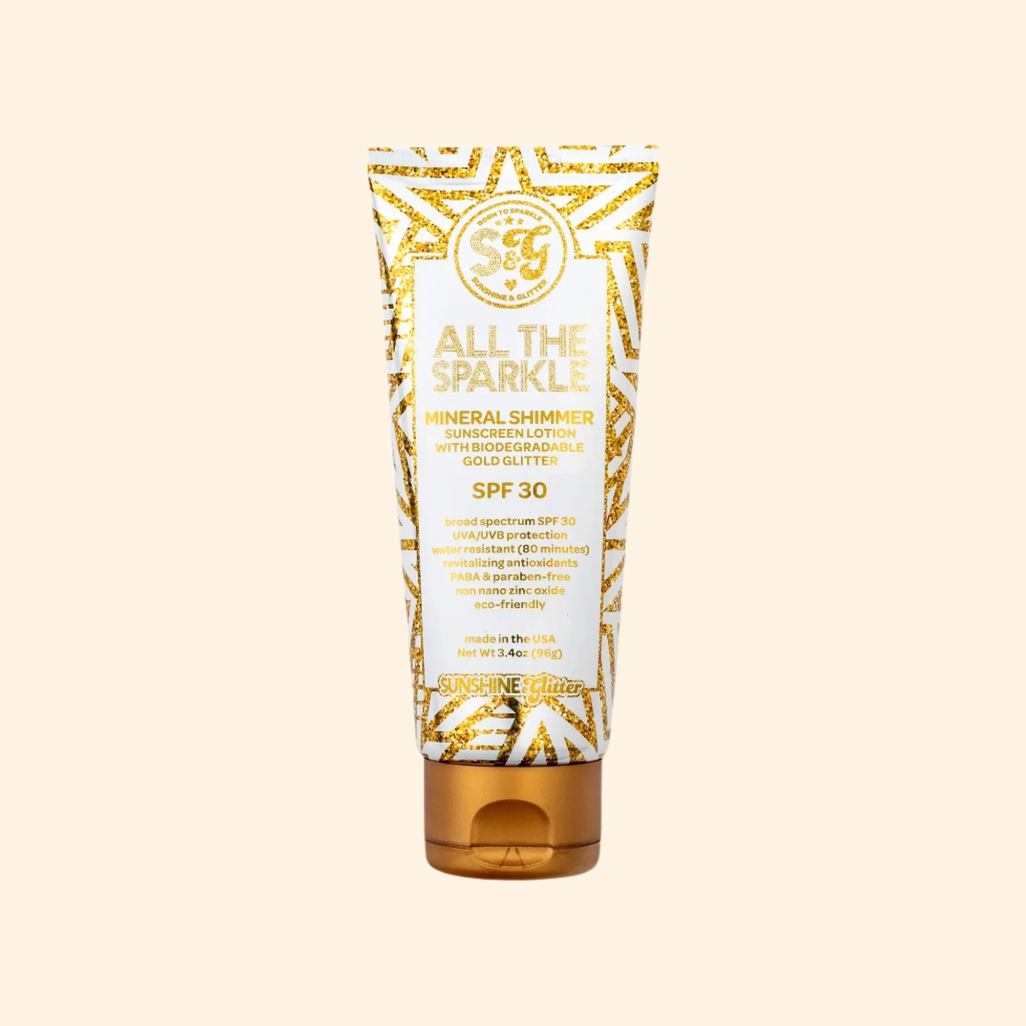 ALL THE SPARKLE - Mineral Shimmer with Biodegradable Glitter SPF 30