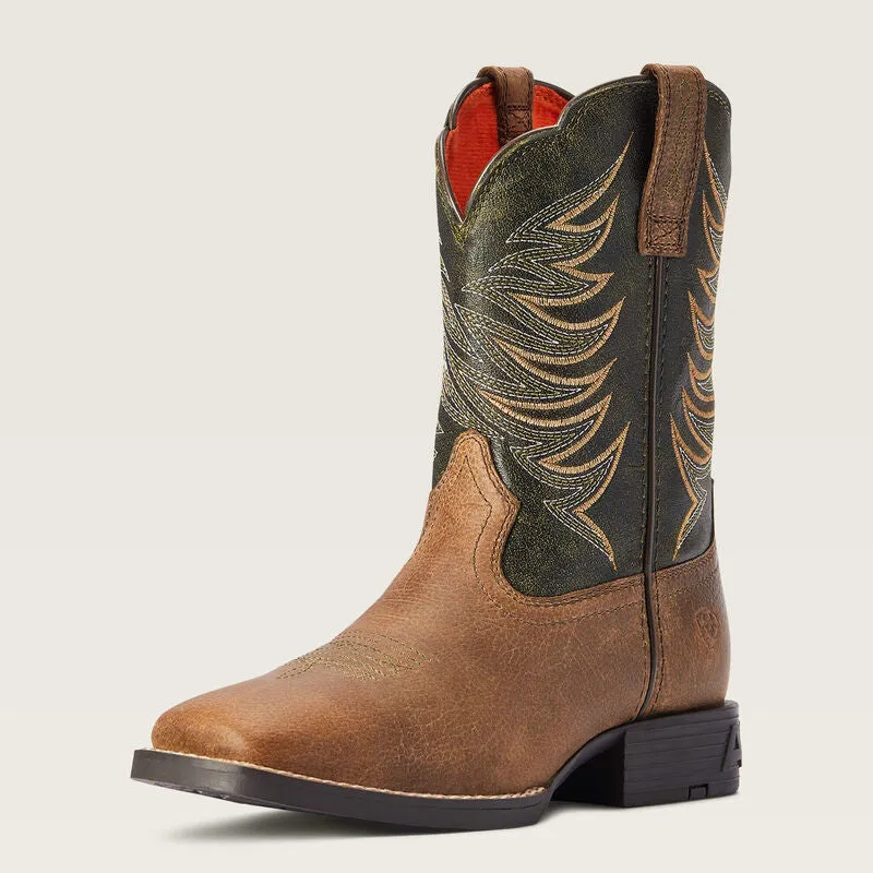 Ariat Youth Firecatcher Western Boot - Distressed Brown