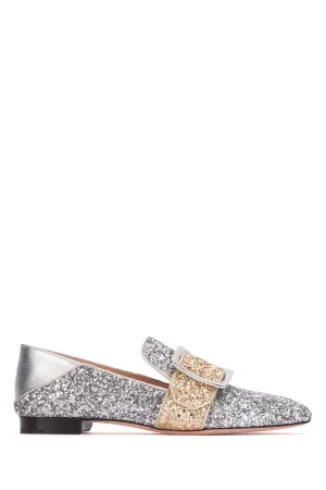 Bally Janelle Glitter Buckled Loafers