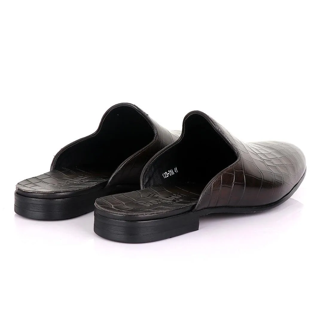 Berluti Coffee Mole Half Shoe Crocodile Skin -