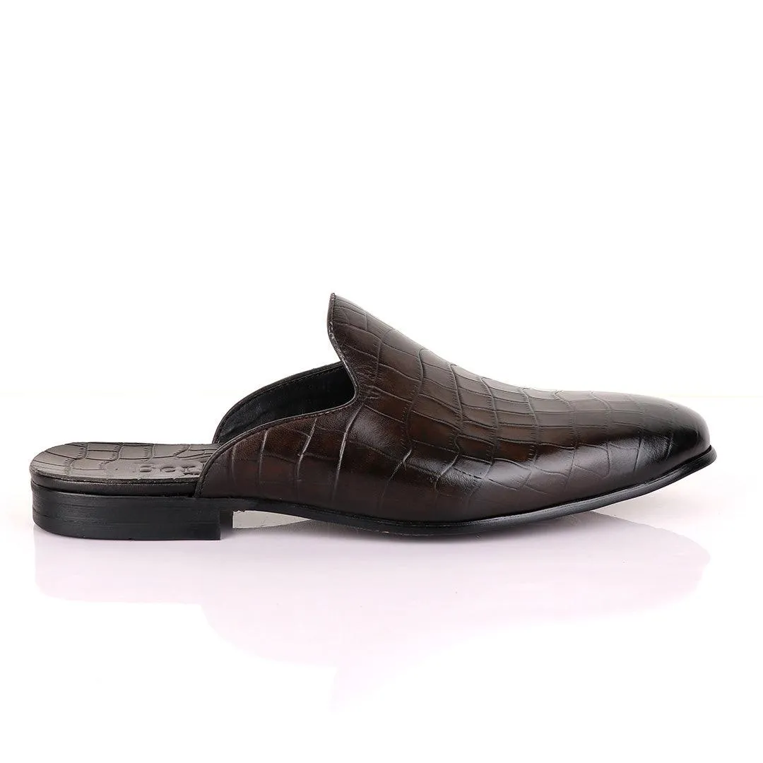 Berluti Coffee Mole Half Shoe Crocodile Skin -