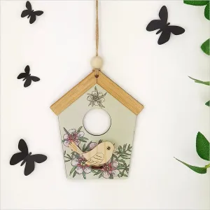 Birdhouse Wall Art: Green Manuka