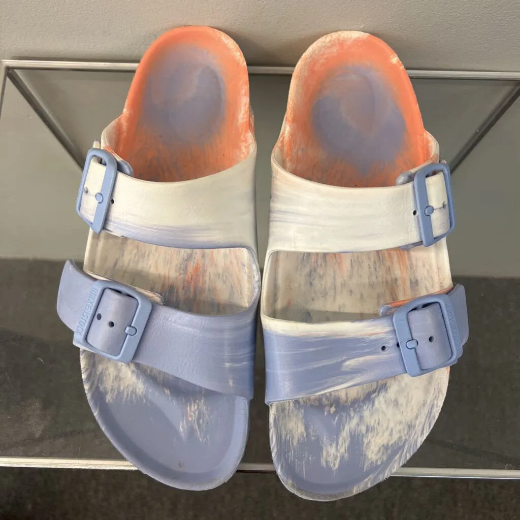 Birkenstock Blue/ Pink Multi Rubber Sandals 39