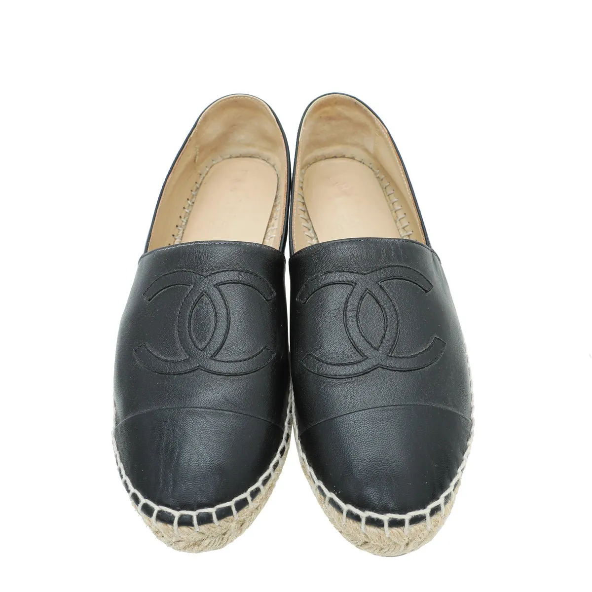 Chanel Black CC Cap Toe Sneaker 36
