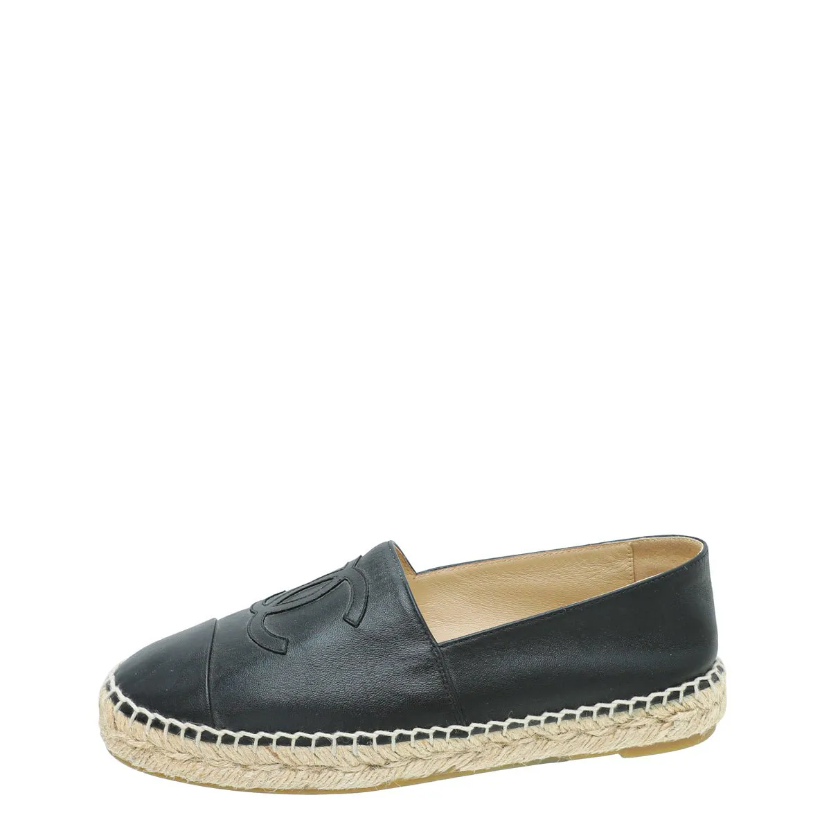 Chanel Black CC Cap Toe Sneaker 36