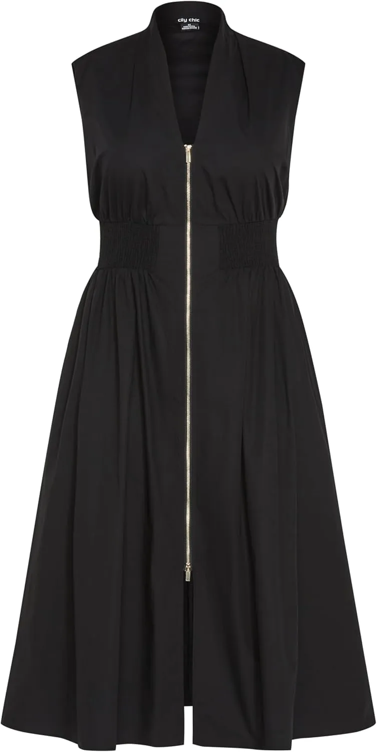 City Chic Women's Plus Size Dress-Cece Zip
