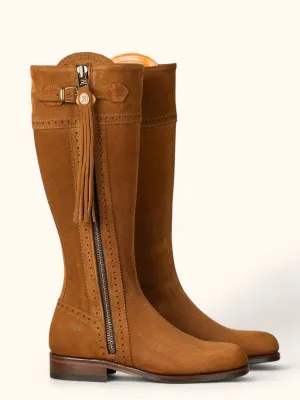 Classic Spanish Boot - Camel Suede