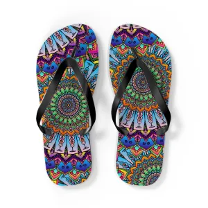Colorful Mandala Flip Flops - Summer Vibes