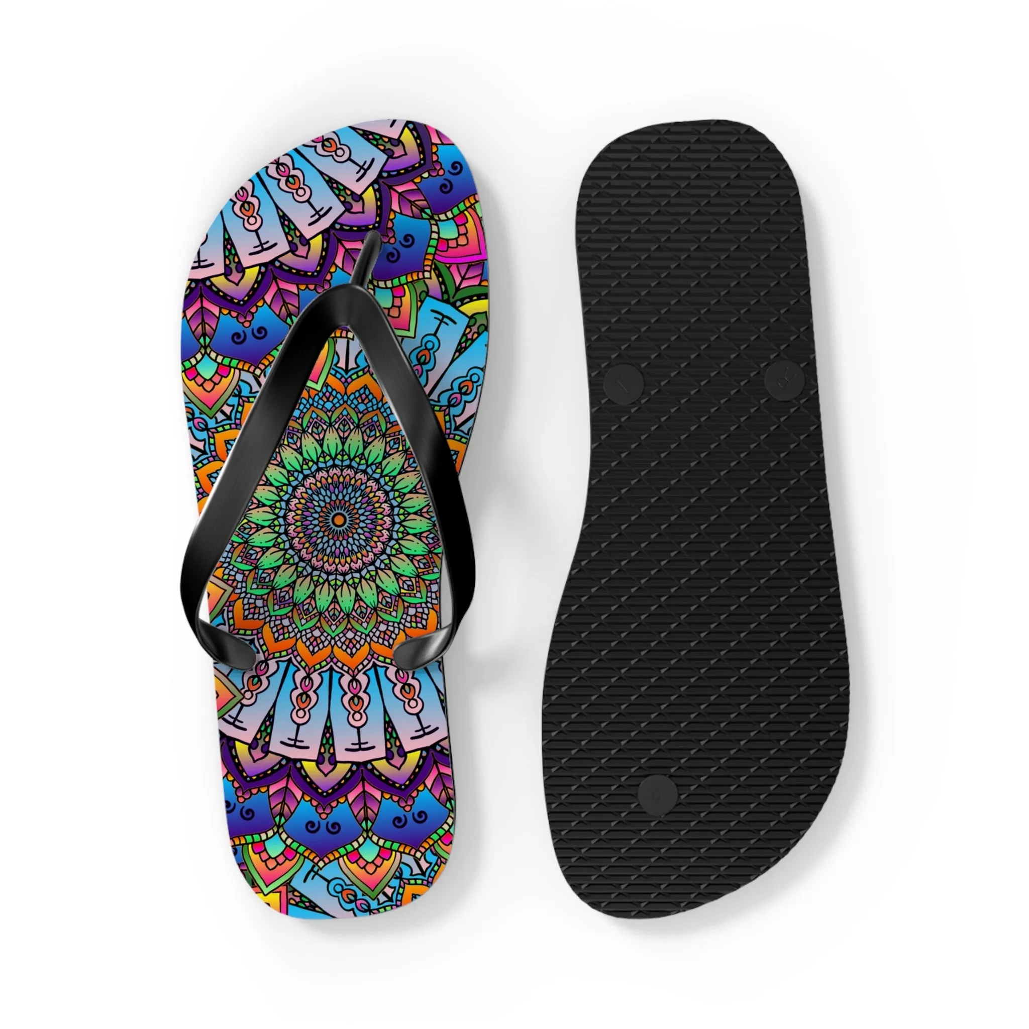 Colorful Mandala Flip Flops - Summer Vibes