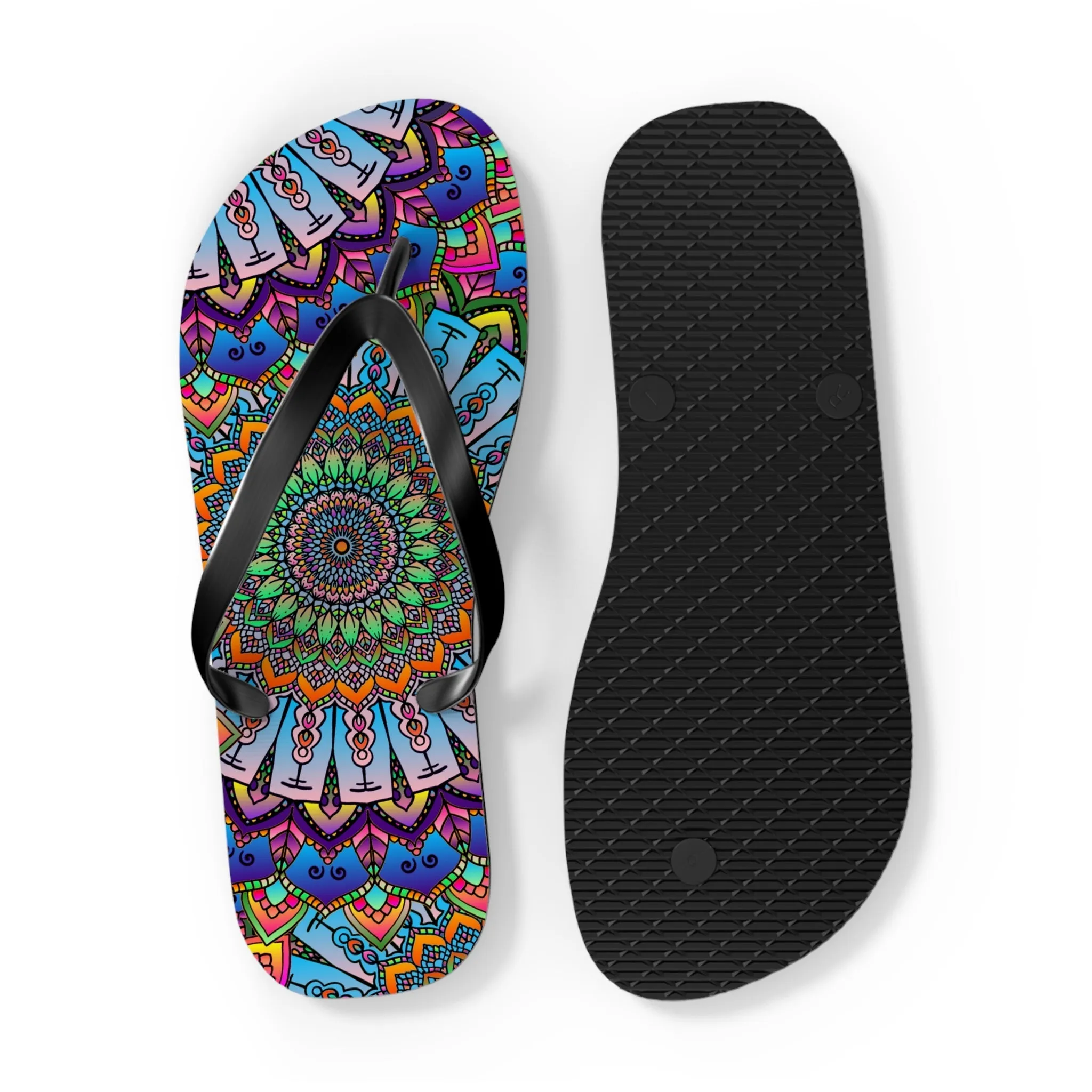 Colorful Mandala Flip Flops - Summer Vibes