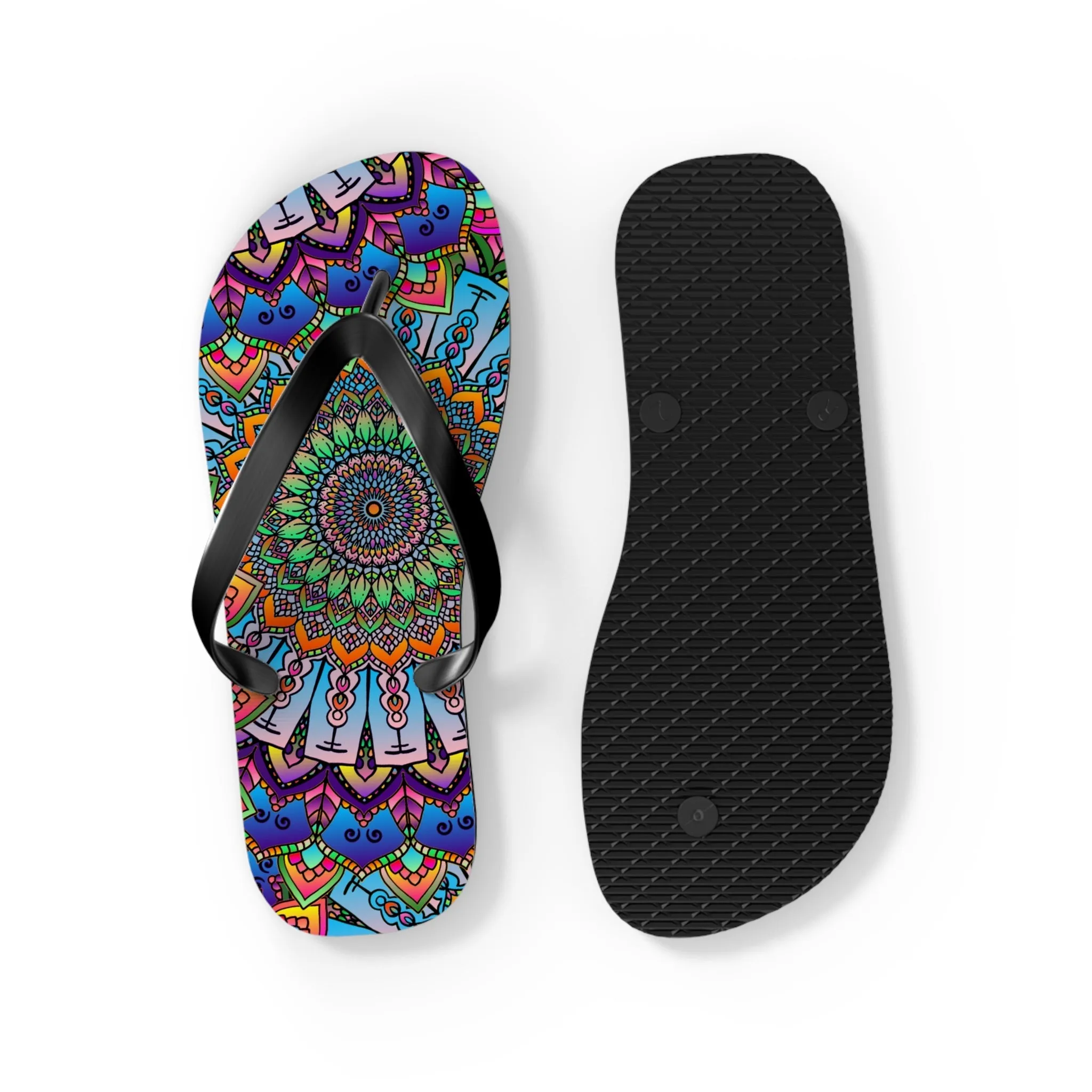 Colorful Mandala Flip Flops - Summer Vibes