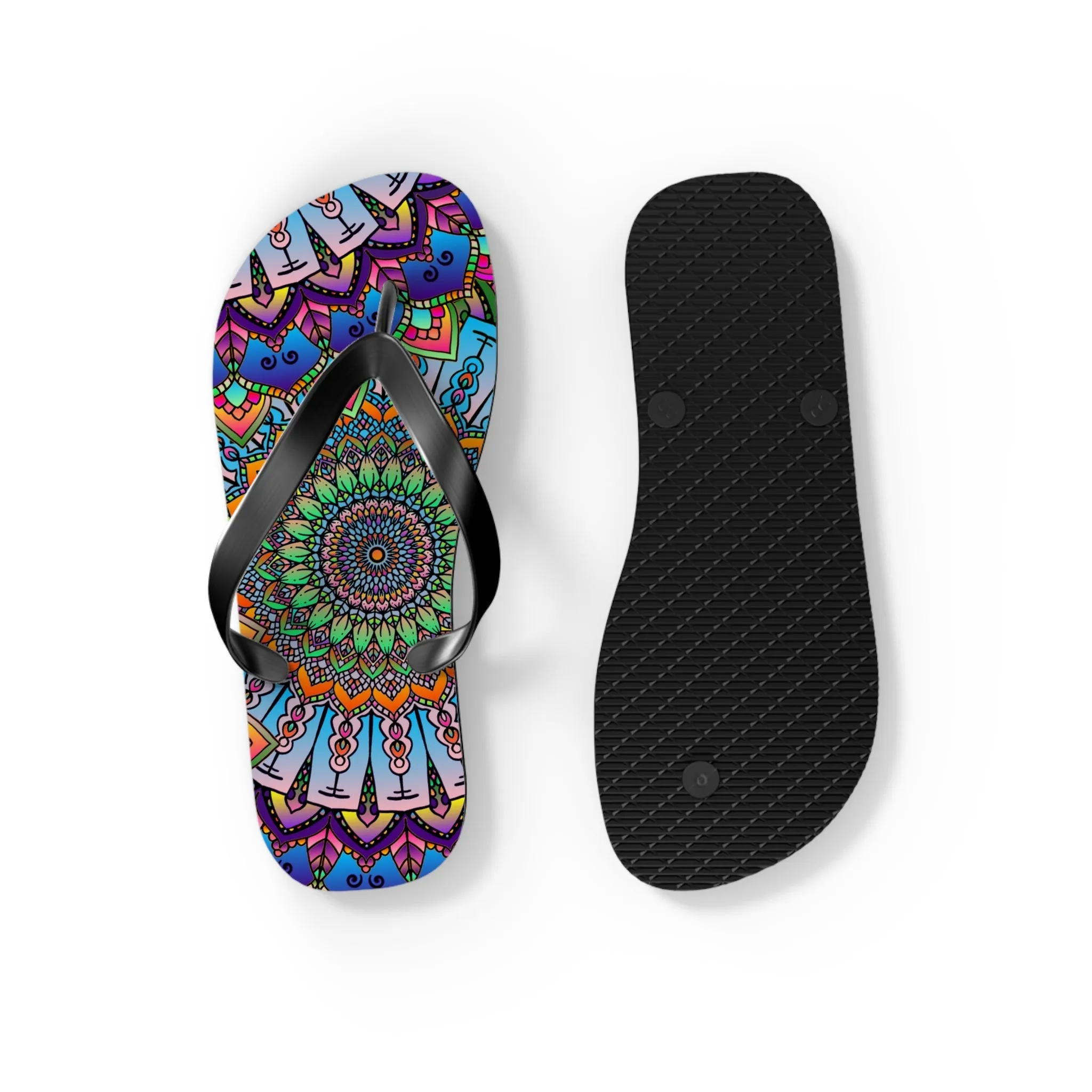 Colorful Mandala Flip Flops - Summer Vibes