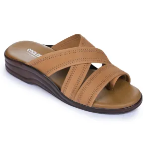 Coolers Casual Brown Slippers For Men 7123-61 By Liberty