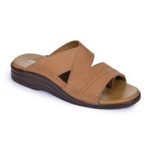 Coolers Casual Brown Slippers For Men 7123-79 By Liberty