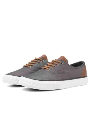 Curtis Casual Chambray Grey Canvas Trainer