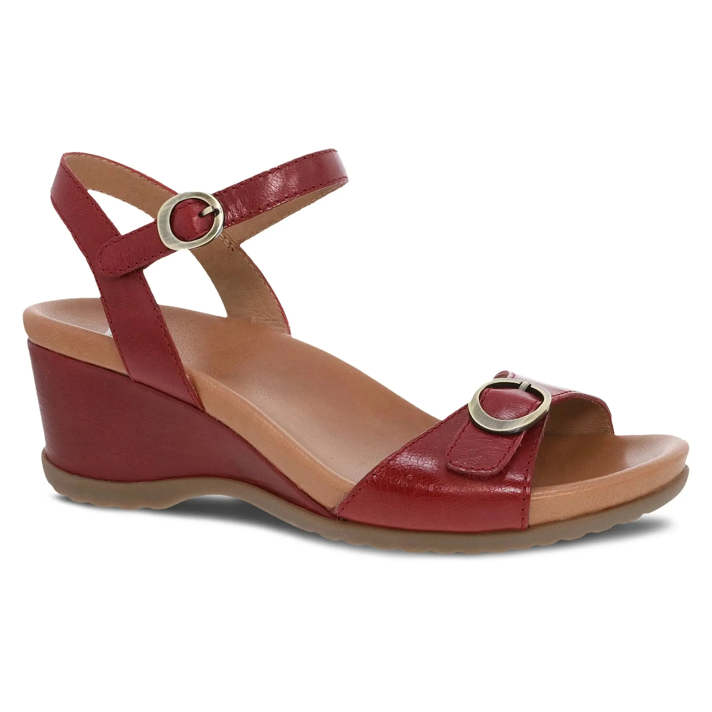 Dansko Arielle Glazed Leather Sandal – Elegance & All-Day Comfort