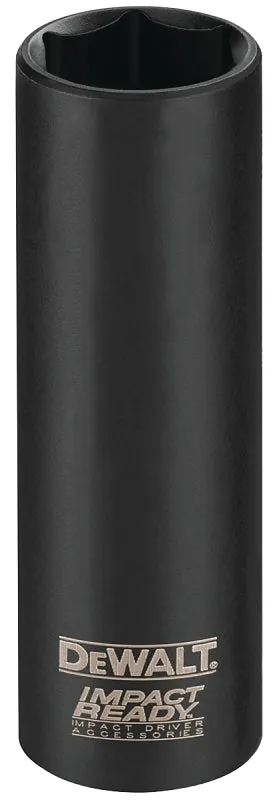 DeWALT IMPACT READY DW22902 Impact Socket, 3/4 in Socket, 1/2 in Drive, Square Drive, 6-Point, Steel, Black Phosphate :EA: QUANTITY: 1