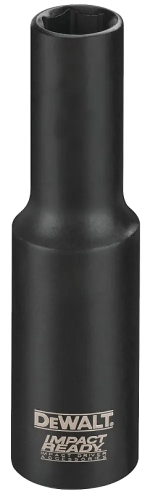 DeWALT IMPACT READY DW22922 Impact Socket, 7/8 in Socket, 1/2 in Drive, Square Drive, 6-Point, Steel, Black Phosphate :EA: QUANTITY: 1