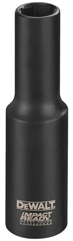 DeWALT IMPACT READY DW22922 Impact Socket, 7/8 in Socket, 1/2 in Drive, Square Drive, 6-Point, Steel, Black Phosphate :EA: QUANTITY: 1