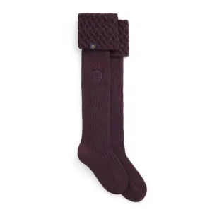 Fairfax & Favor Explorer Merino Wool Ladies Sock - Plum