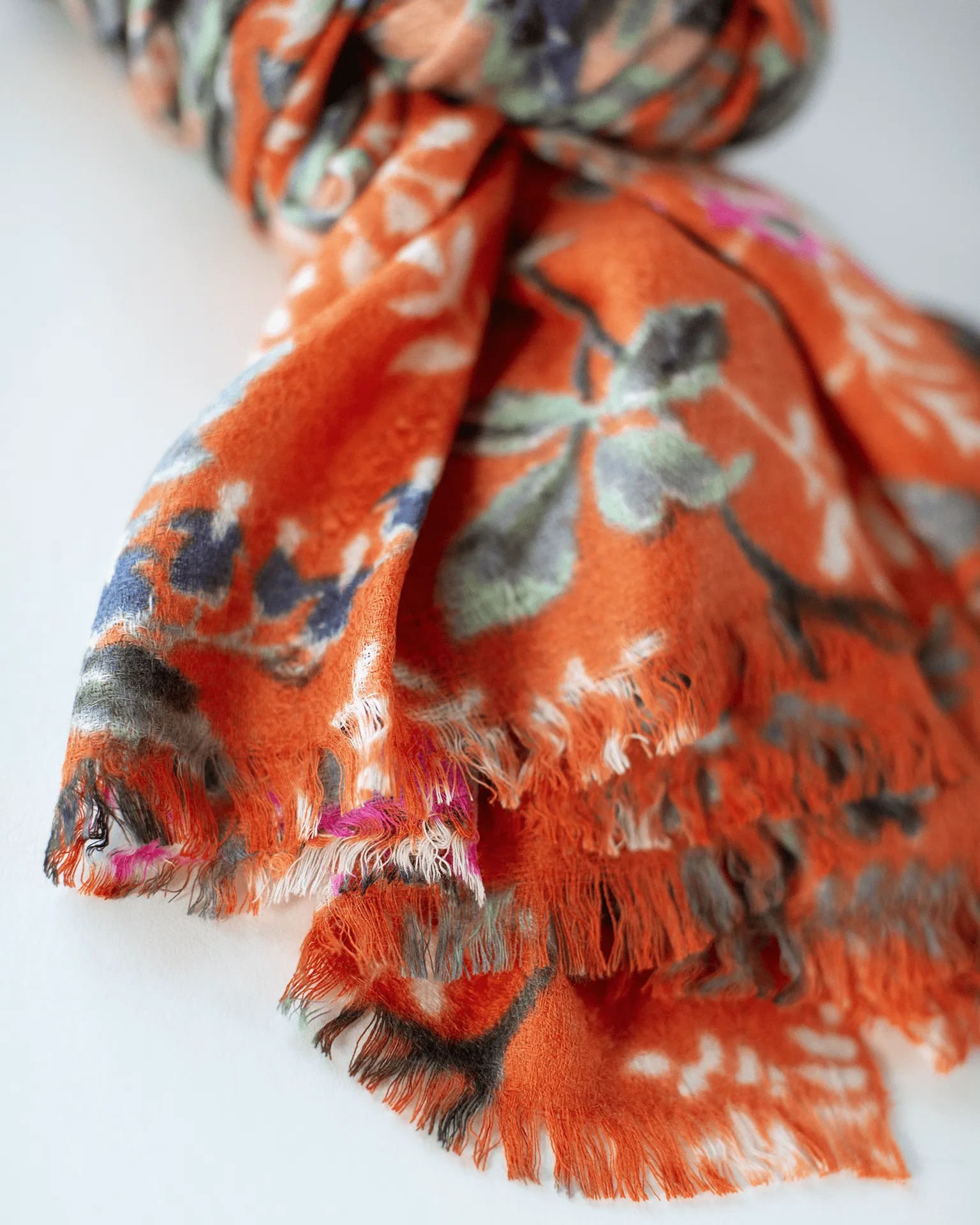 Fleur 2 Scarf in Mandarin