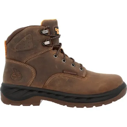 Georgia Boot Men's 6" OT Waterproof Brown Round Toe Work Boot