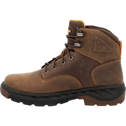 Georgia Boot Men's 6" OT Waterproof Brown Round Toe Work Boot