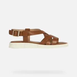 GEOX Women D Taormina Sandal Cognac