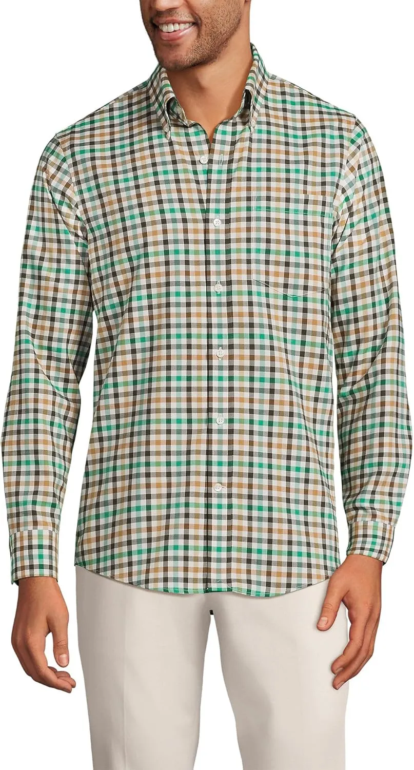 Lands' End Men's Traditional Fit No Iron Twill Shirt