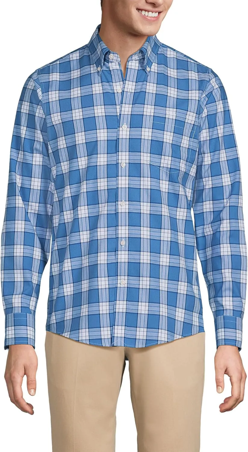 Lands' End Men's Traditional Fit No Iron Twill Shirt