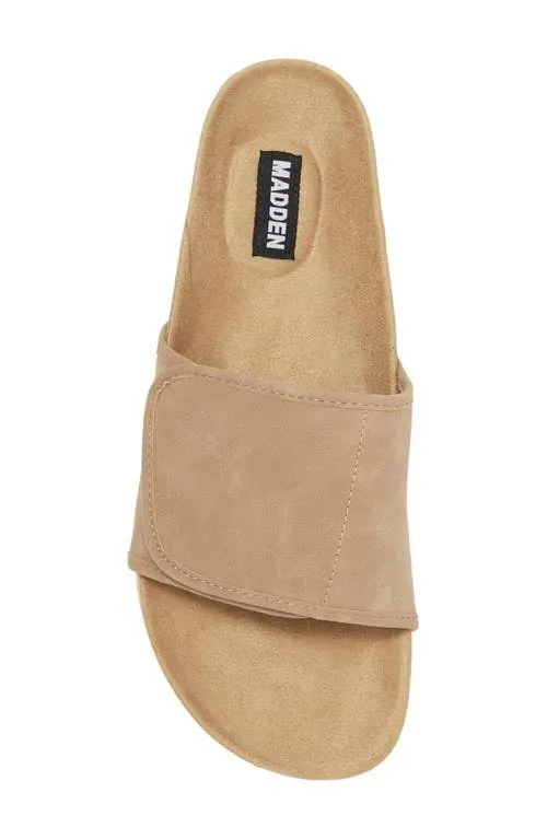 Madden Men Mens Taisto Slide Sandals  Color Taupe Suede Size 9