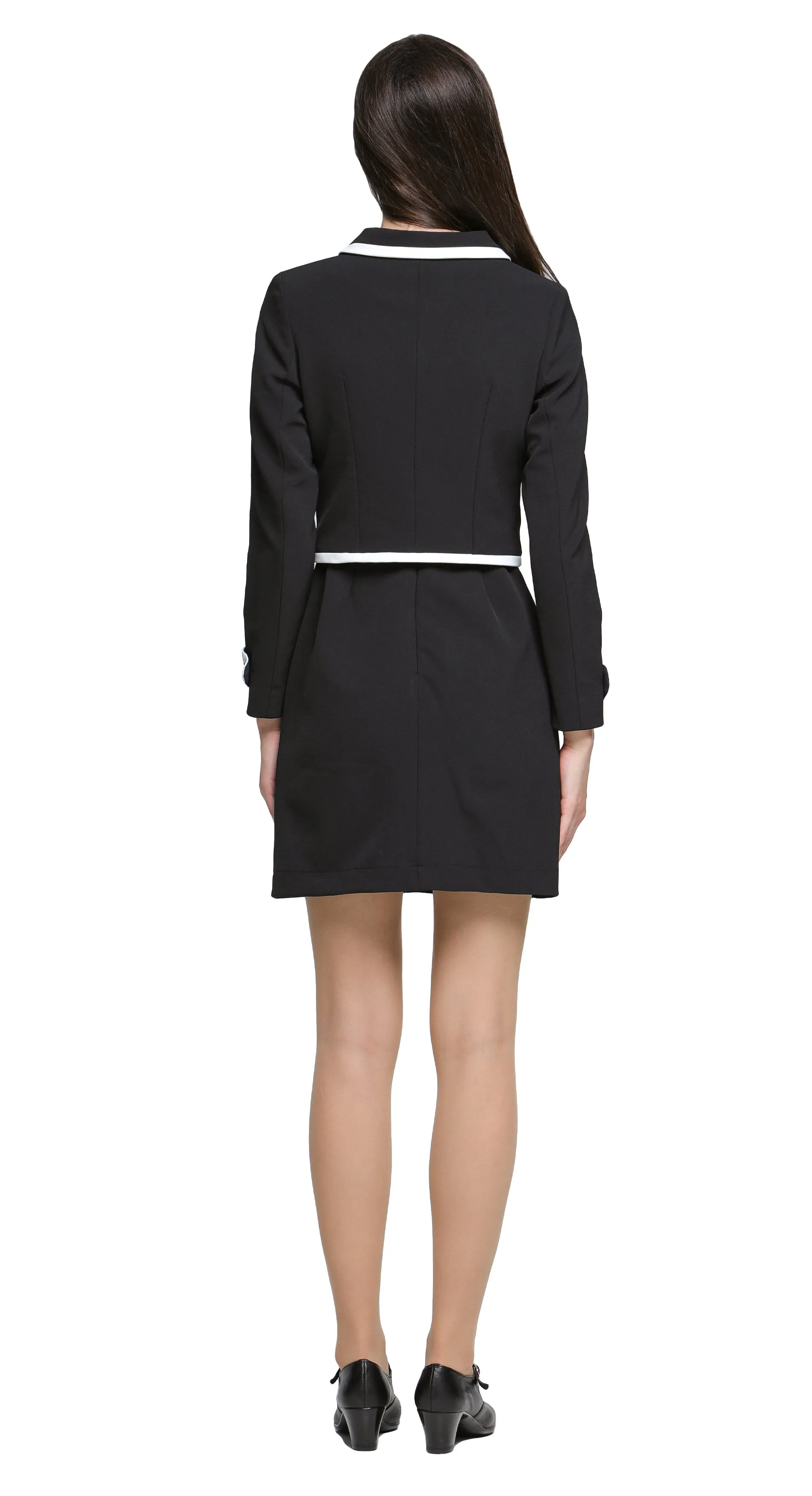 MARMALADE Classic Black Jacket with White Trim