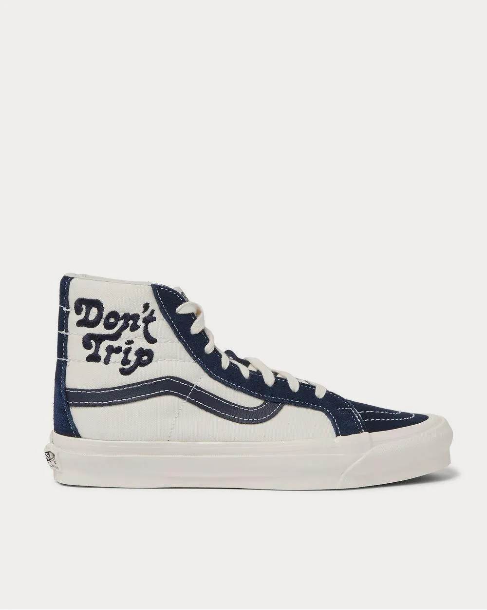 OG SK8-HI LX Leather-Trimmed Canvas and Suede Navy high top sneakers