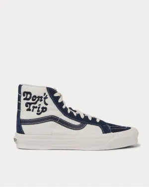 OG SK8-HI LX Leather-Trimmed Canvas and Suede Navy high top sneakers