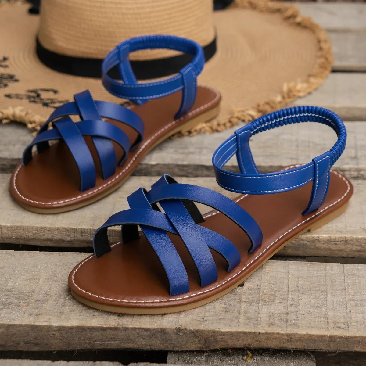 Open Toe Strappy Gladiator Sandals