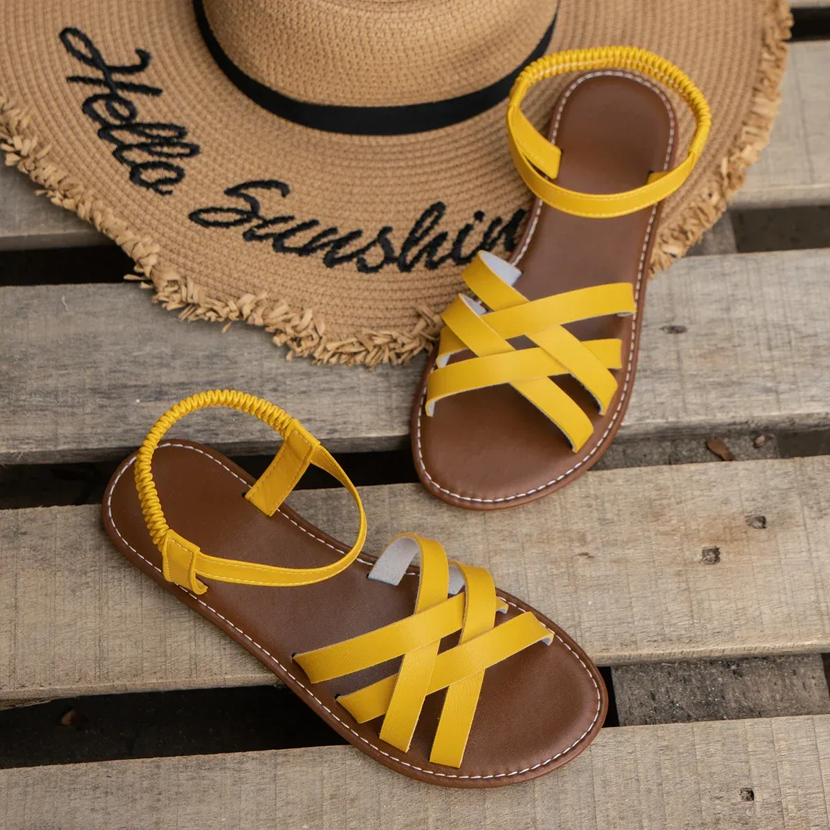 Open Toe Strappy Gladiator Sandals