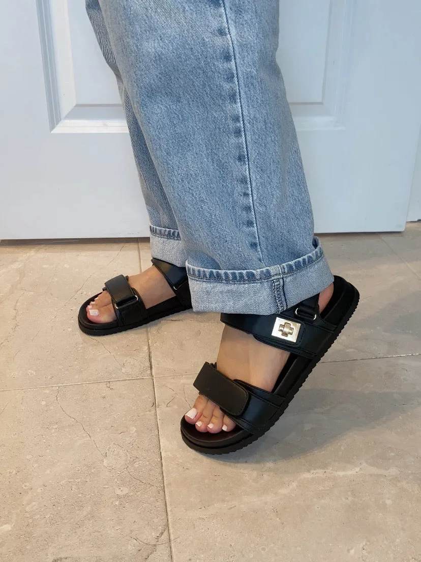 Palmer Flatform Sandal - Black