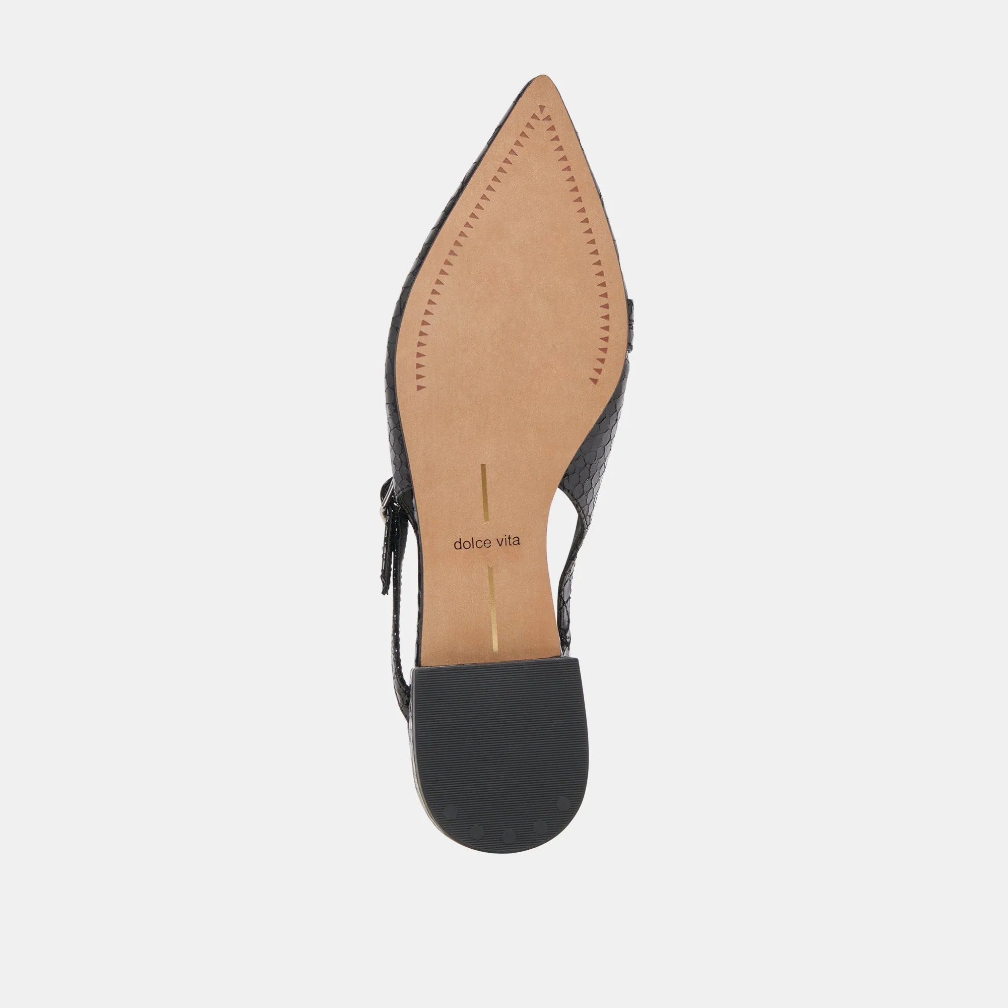 PAMLA FLATS MIDNIGHT SNAKE EMBOSSED