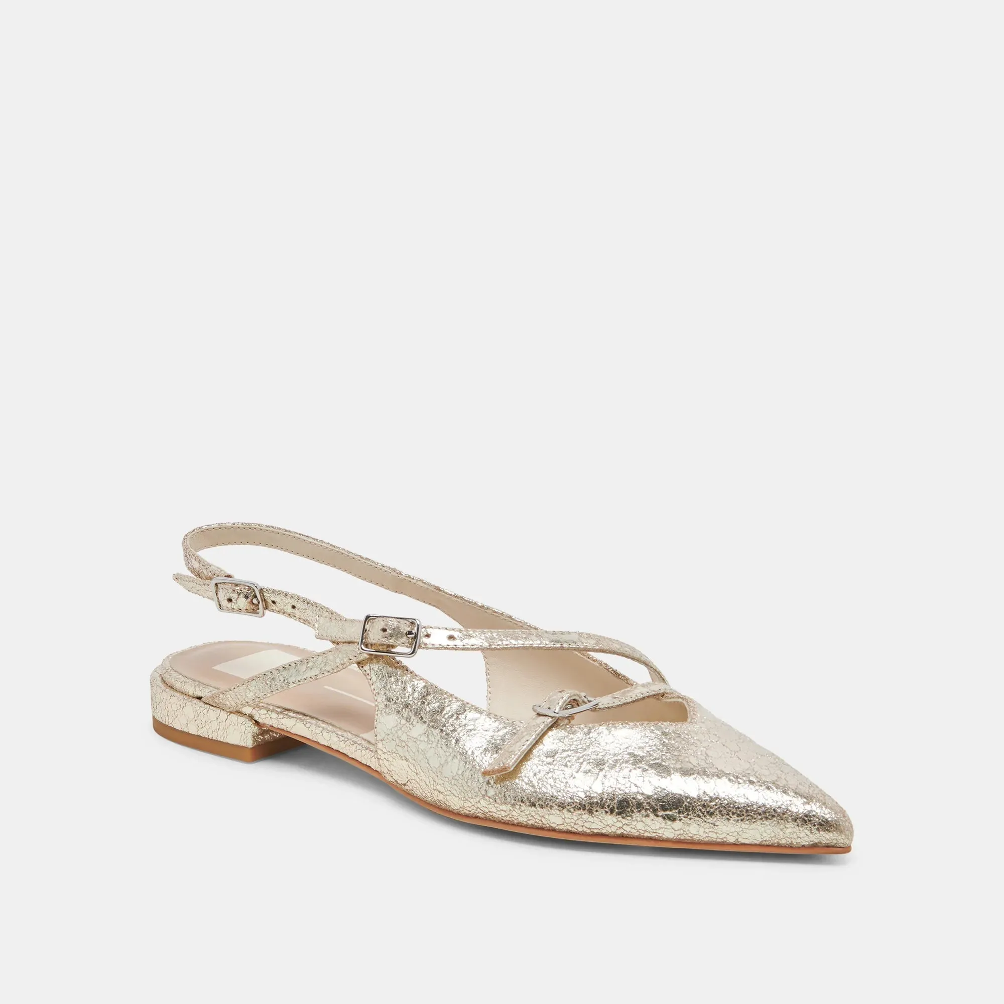 Platinum Distressed Pamla Flats
